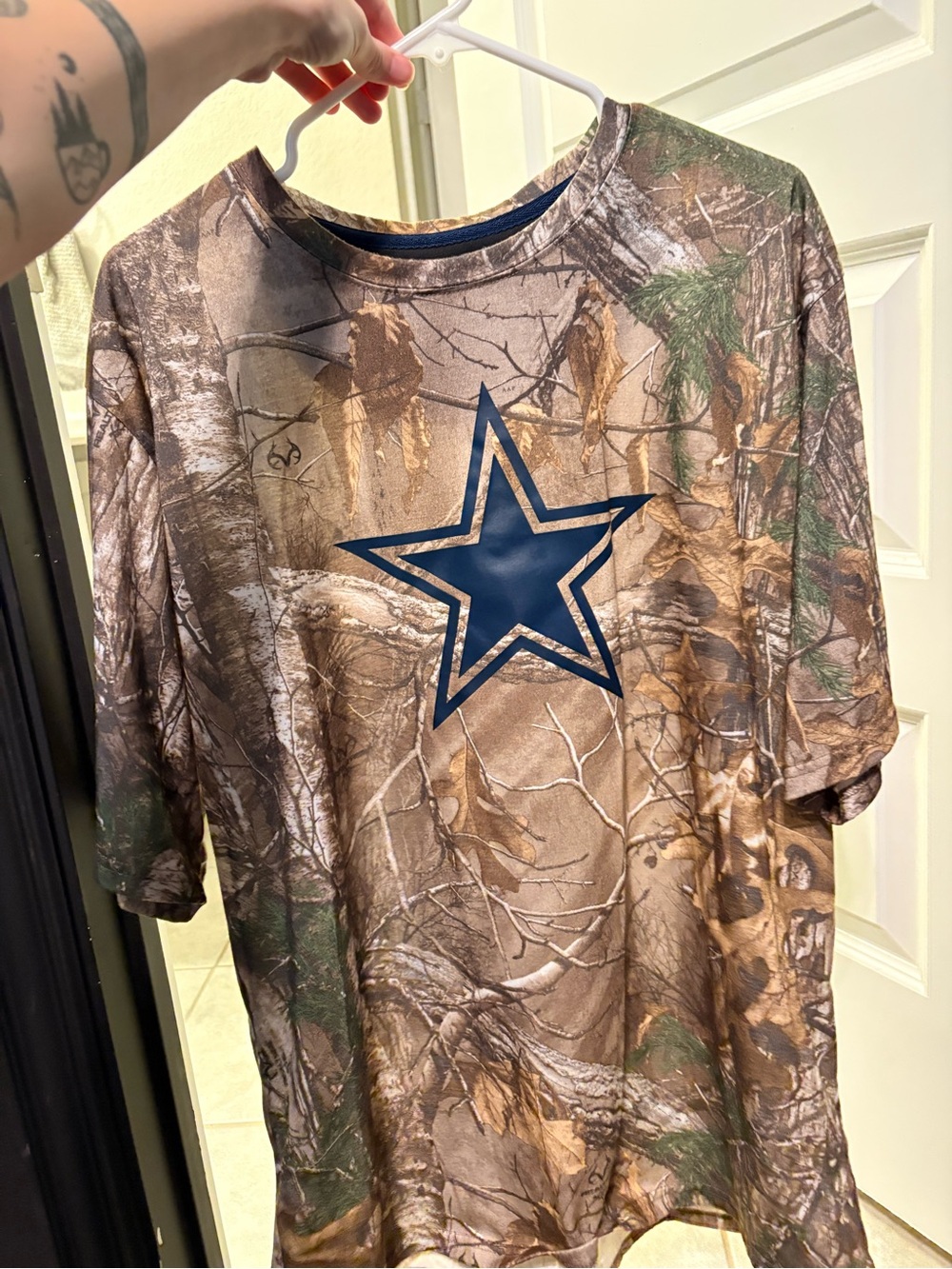 NFL Dallas Cowboys Camo Short Sleeve Tee - Navy Star